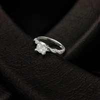 انگشتر نقره زنانه جواهری سولیتر 110028