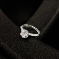 انگشتر نقره زنانه جواهری سولیتر110043