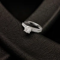 انگشتر نقره زنانه جواهری سولیتر 110012