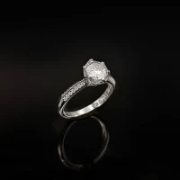 انگشتر نقره زنانه جواهری سولیتر110043